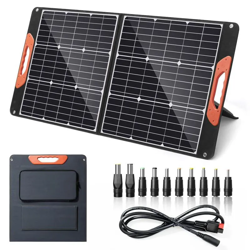 100W Portable Solar Panel , Embrace the Sun'S Power with Advanced Solar Solutions. Foldable 100W Solar Panel for Camping, Hiking, Off-Grid Living.