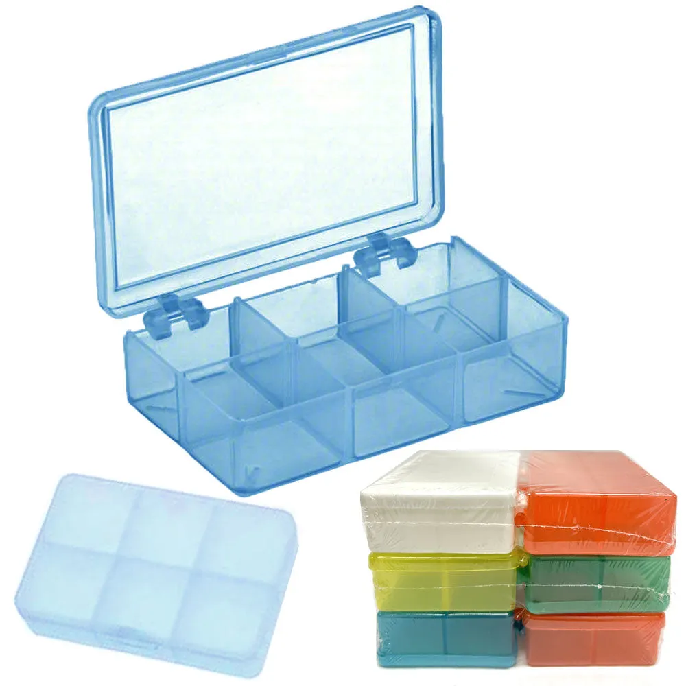 2 Pack Plastic Storage Containers Jewelry Box Bead Button Craft Screws Organizer