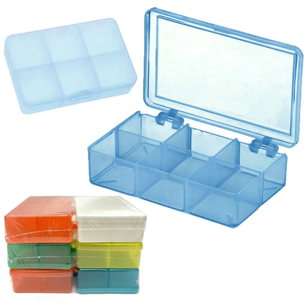 2 Pack Plastic Storage Containers Jewelry Box Bead Button Craft Screws Organizer
