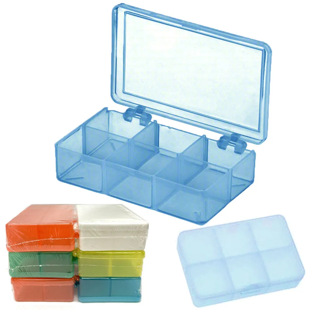 2 Pack Plastic Storage Containers Jewelry Box Bead Button Craft Screws Organizer