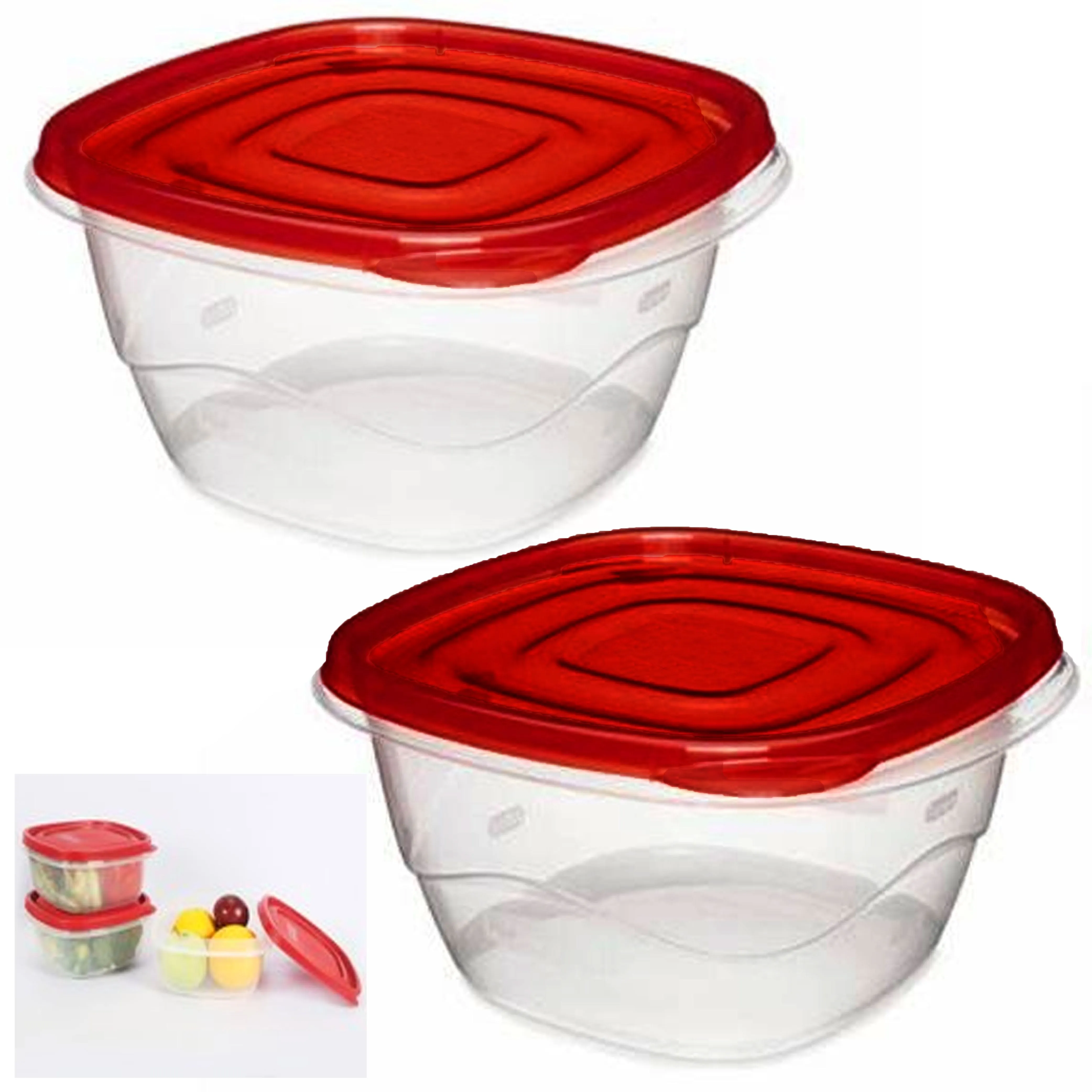 2 Pc Food Storage Container Meal Prep Freezer Microwave Reusable BPA Free 1200ml
