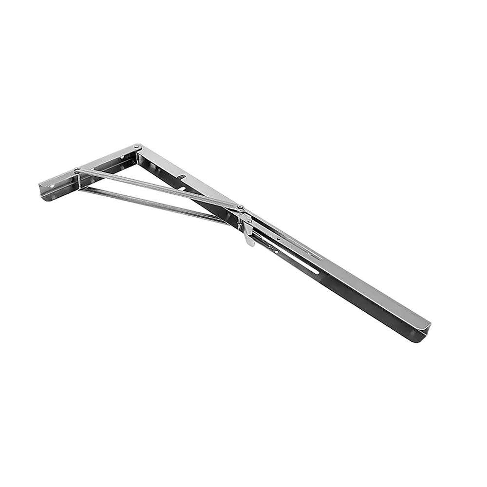2x 20" Stainless Steel Folding Table Bracket Shelf | 50kg Load | Heavy Duty