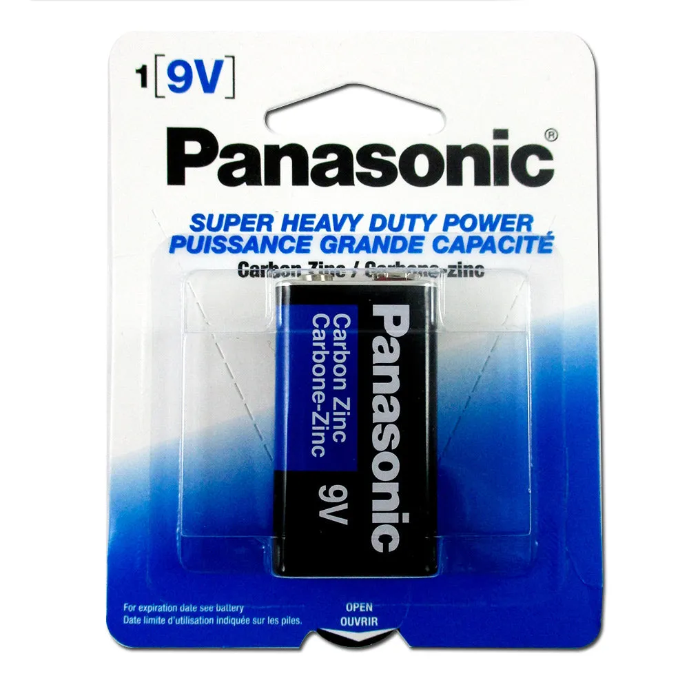 4 Count 9V Panasonic Carbon Zinc Batteries Long Lasting Battery 9 Volt Multi Use