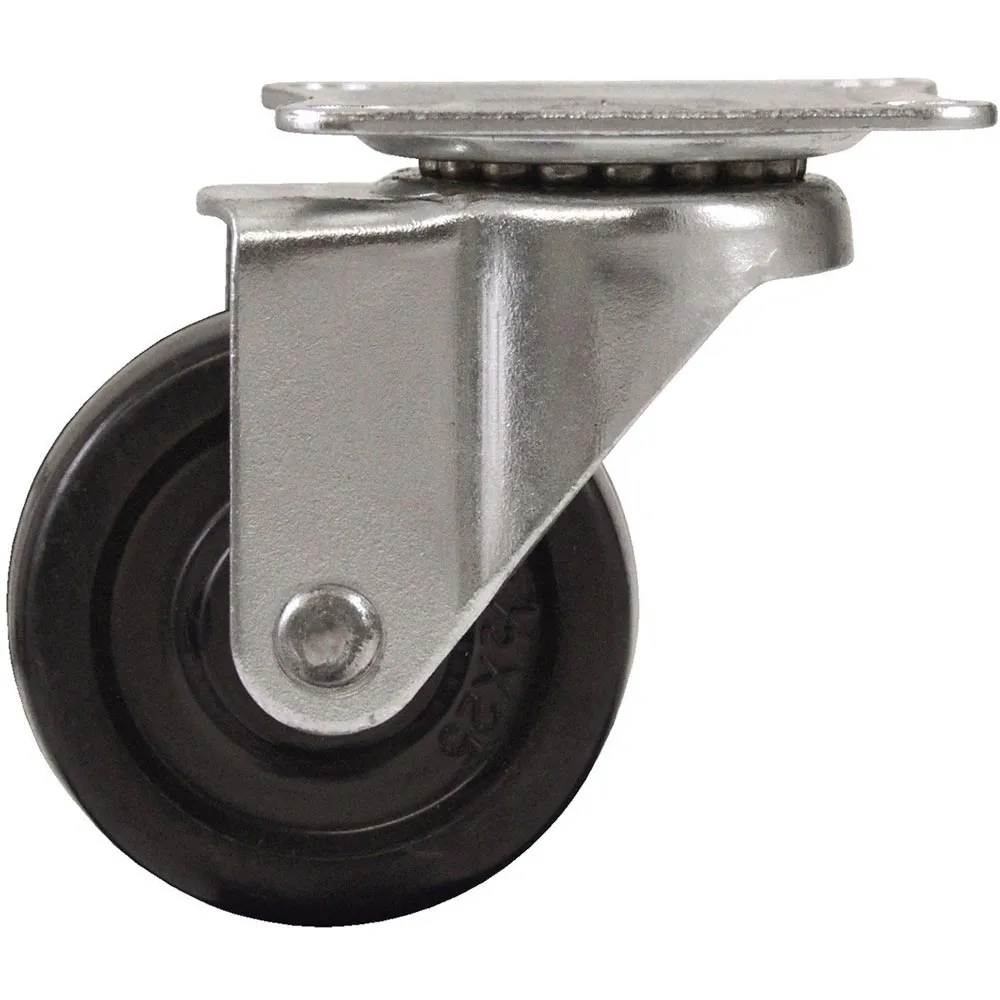 4 Pack 4 Inch Caster Wheels Swivel Plate On Black Rubber Wheels 145 lbs Capacity