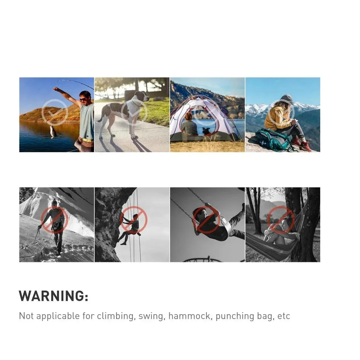 6 Piece Aluminum Carabiner for Camping and Climbing