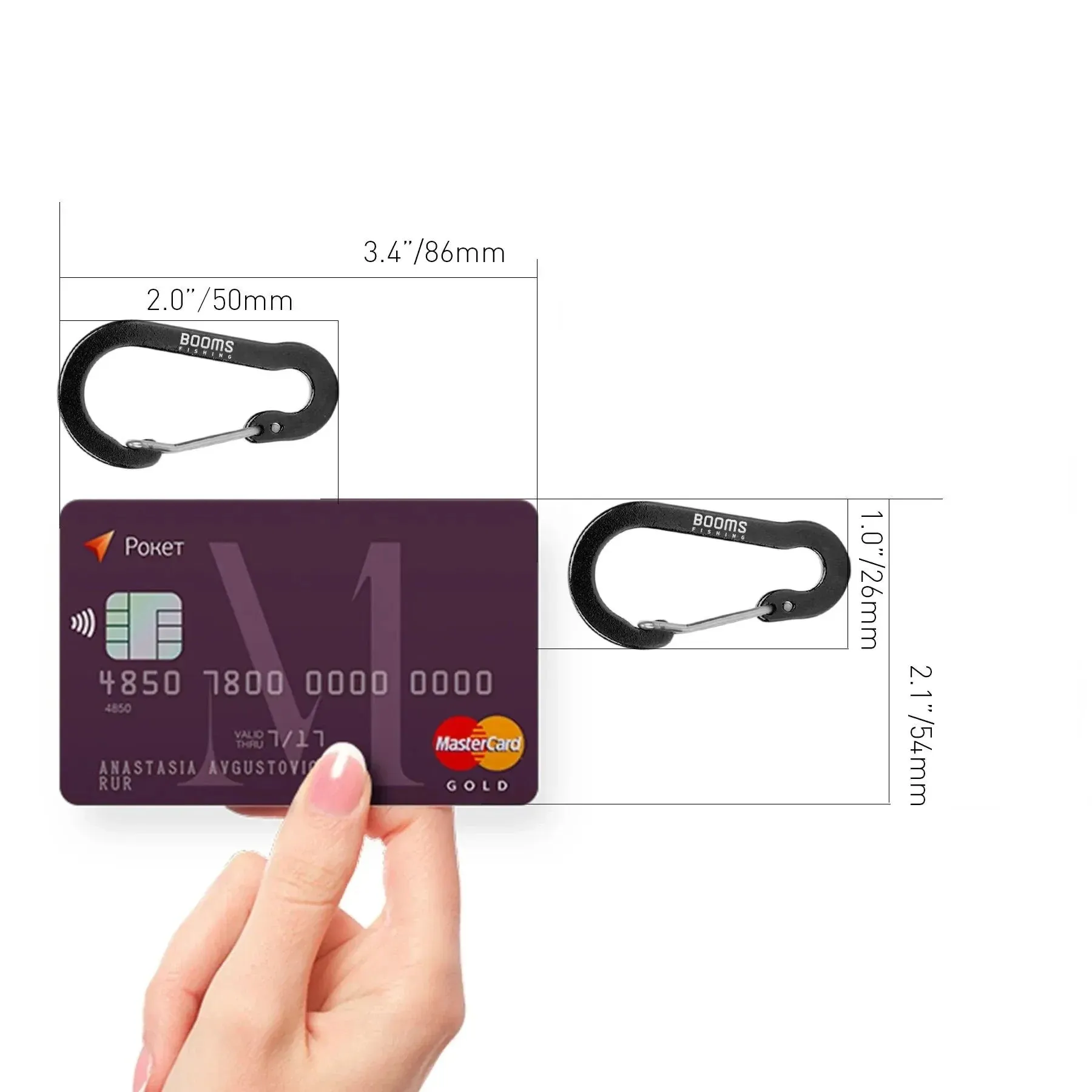 6 Piece Aluminum Carabiner for Camping and Climbing