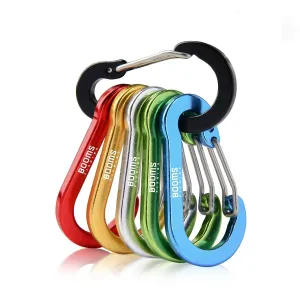 6 Piece Aluminum Carabiner for Camping and Climbing