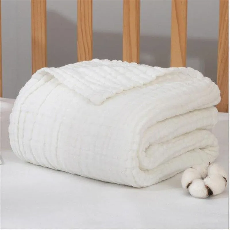 Baby Super Soft Cotton 6 Layer Blister Fabric Multi Design Muslin Swaddle Wrap Blankets