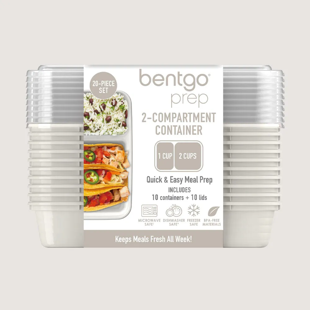 Bentgo Prep 2-Compartment Meal Prep Containers