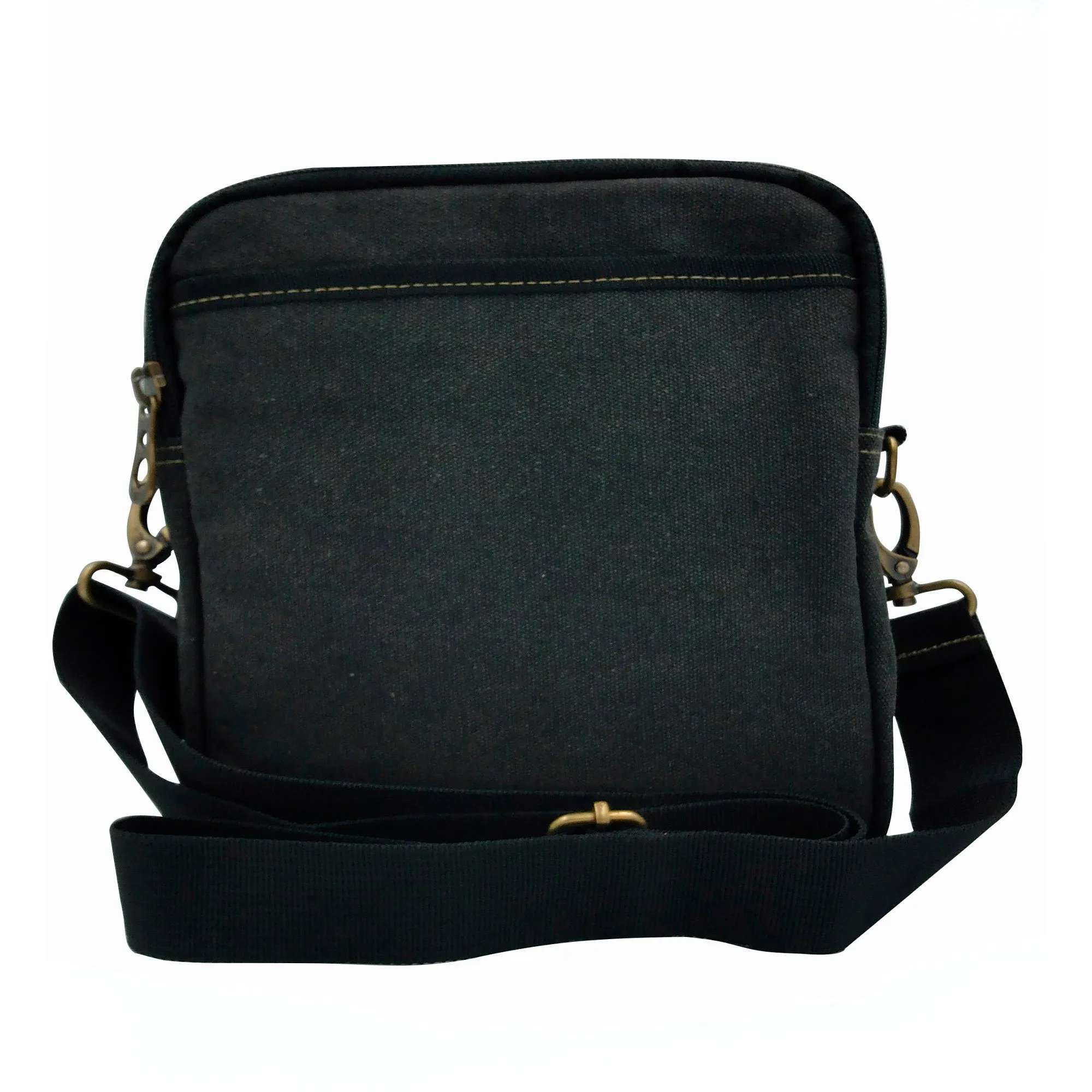 Canvas Messenger Bag - Black