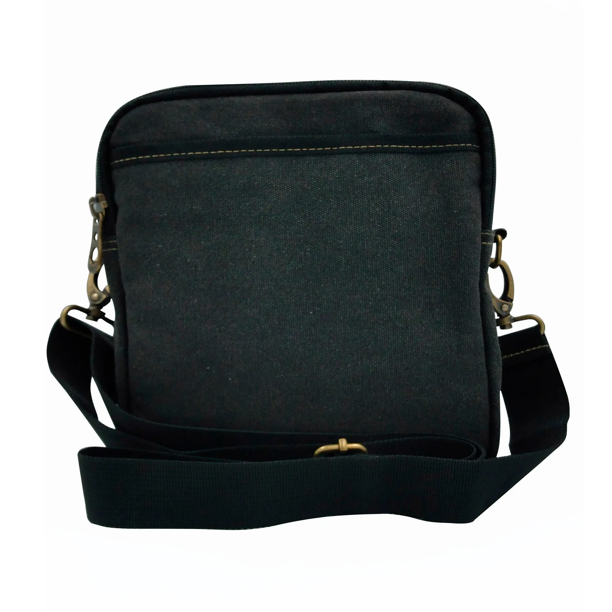 Canvas Messenger Bag - Black