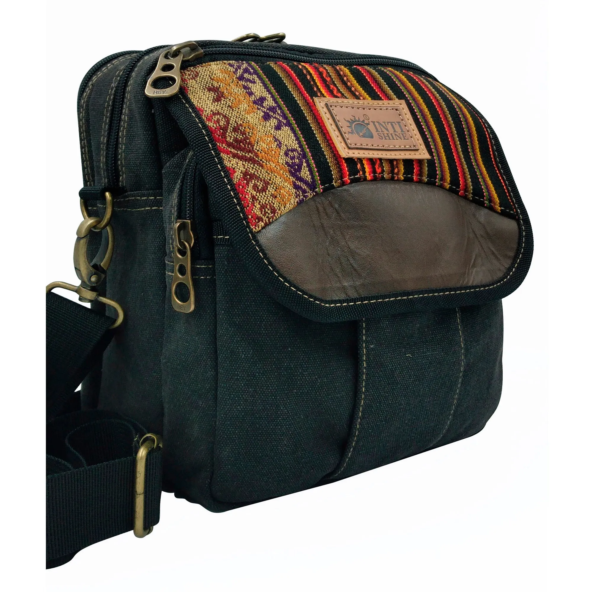 Canvas Messenger Bag - Black