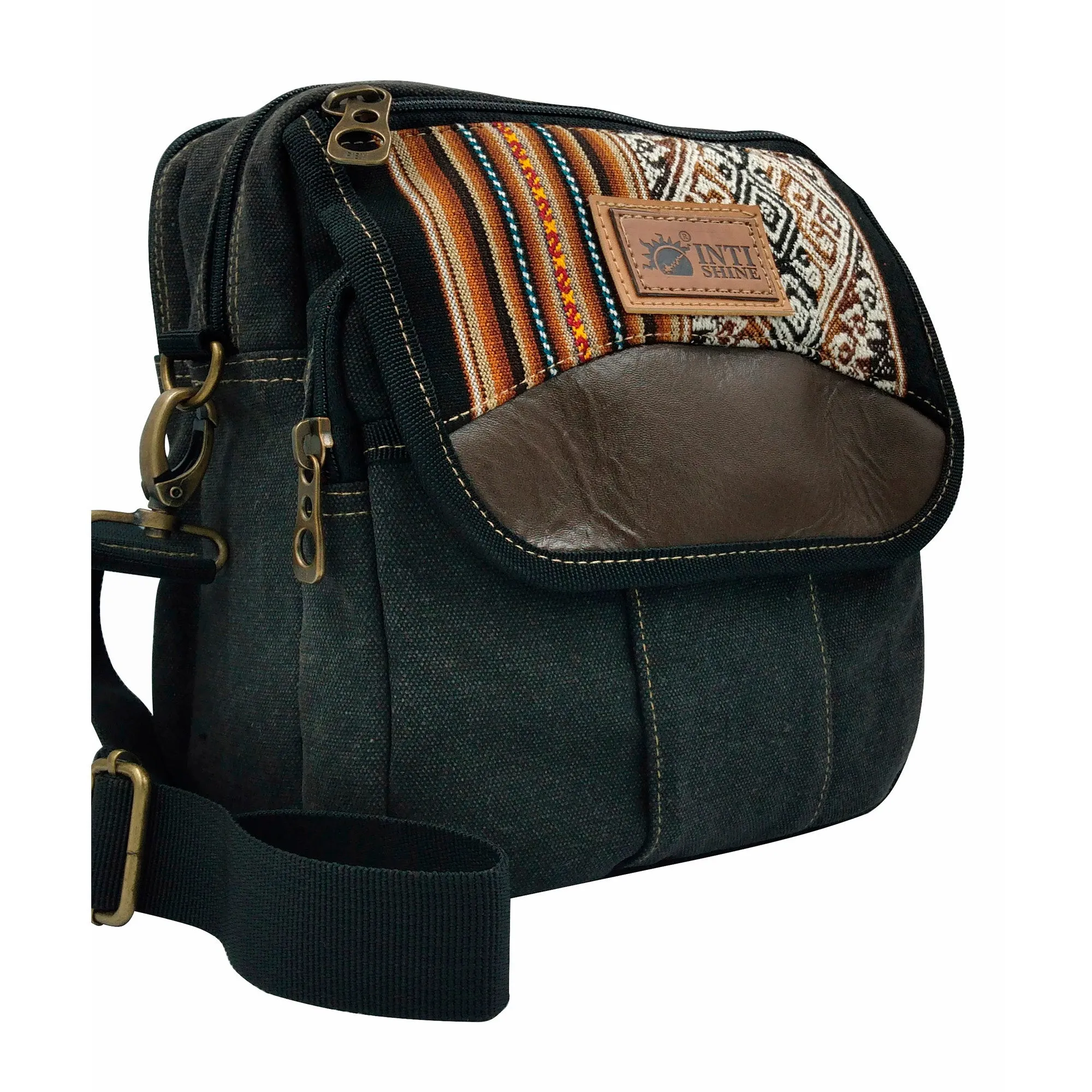 Canvas Messenger Bag - Black