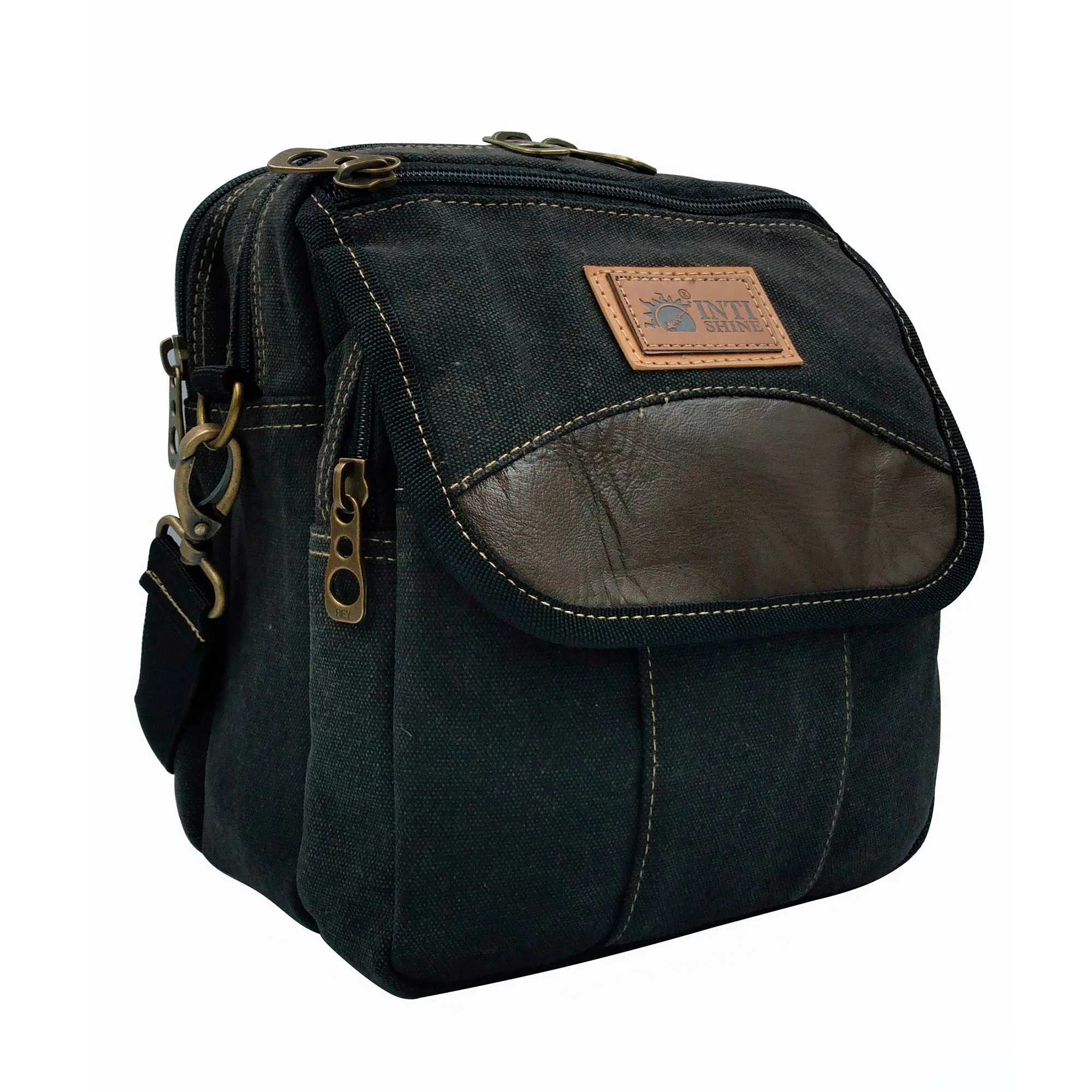 Canvas Messenger Bag - Black