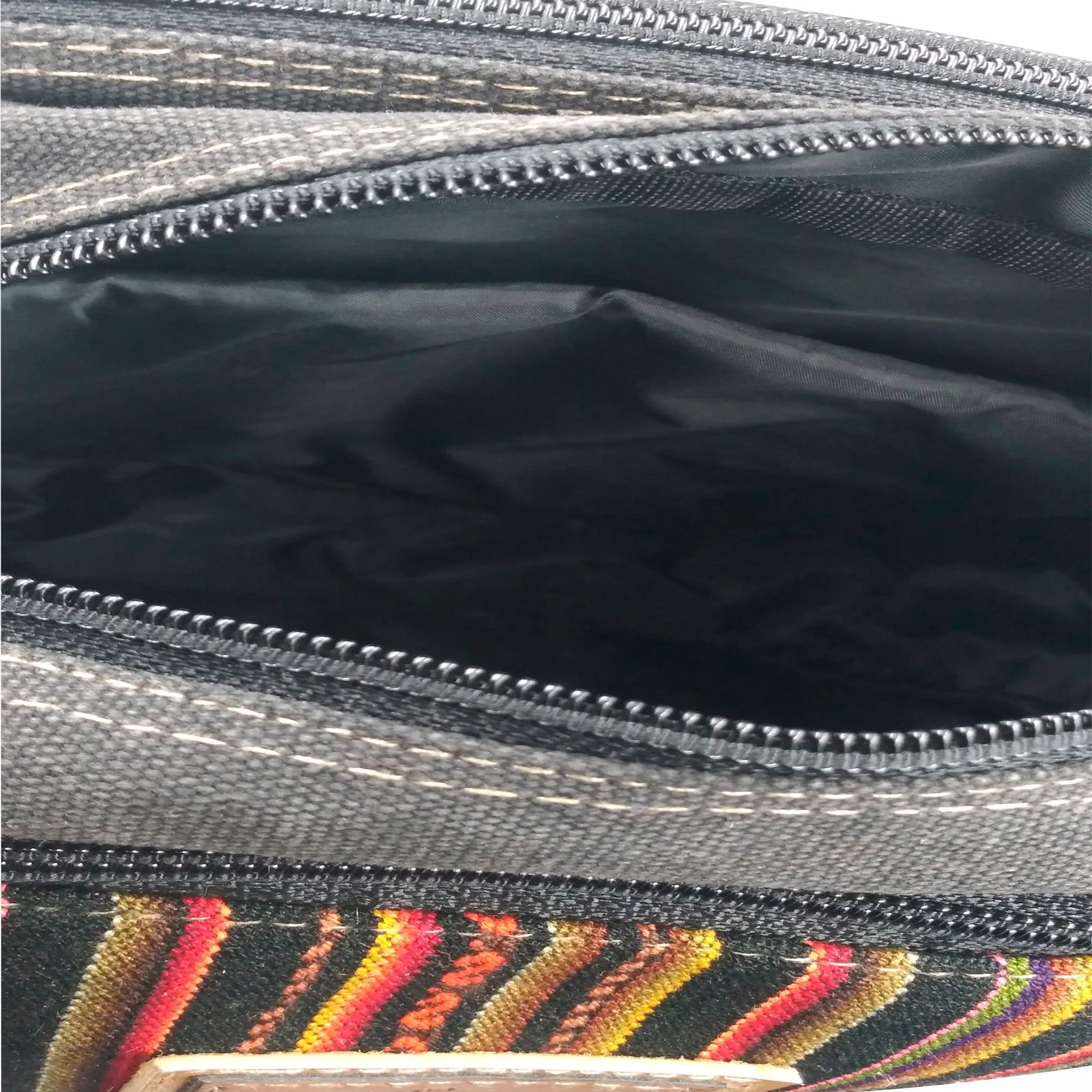 Canvas Messenger Bag - Black