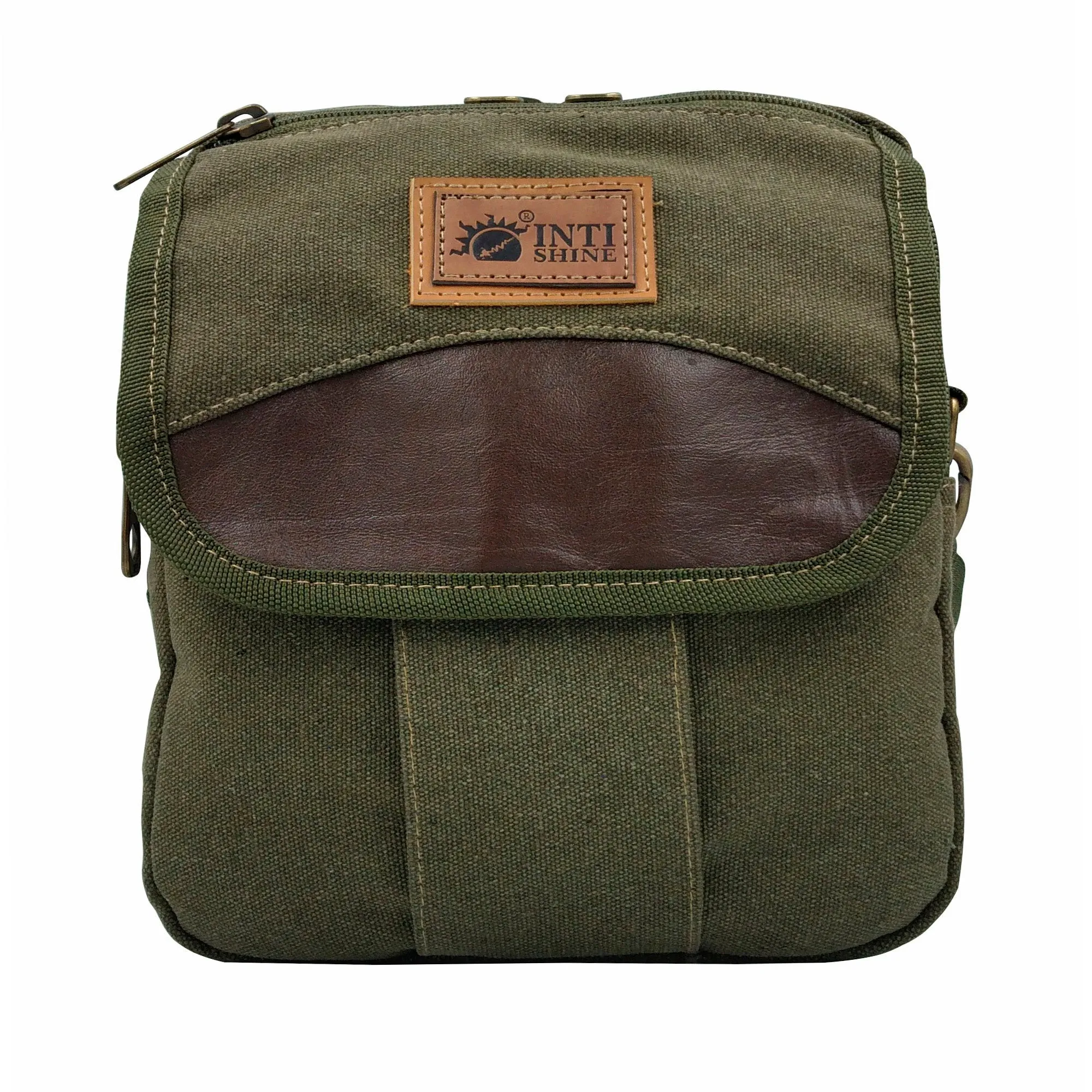 Canvas Messenger Bag - Green