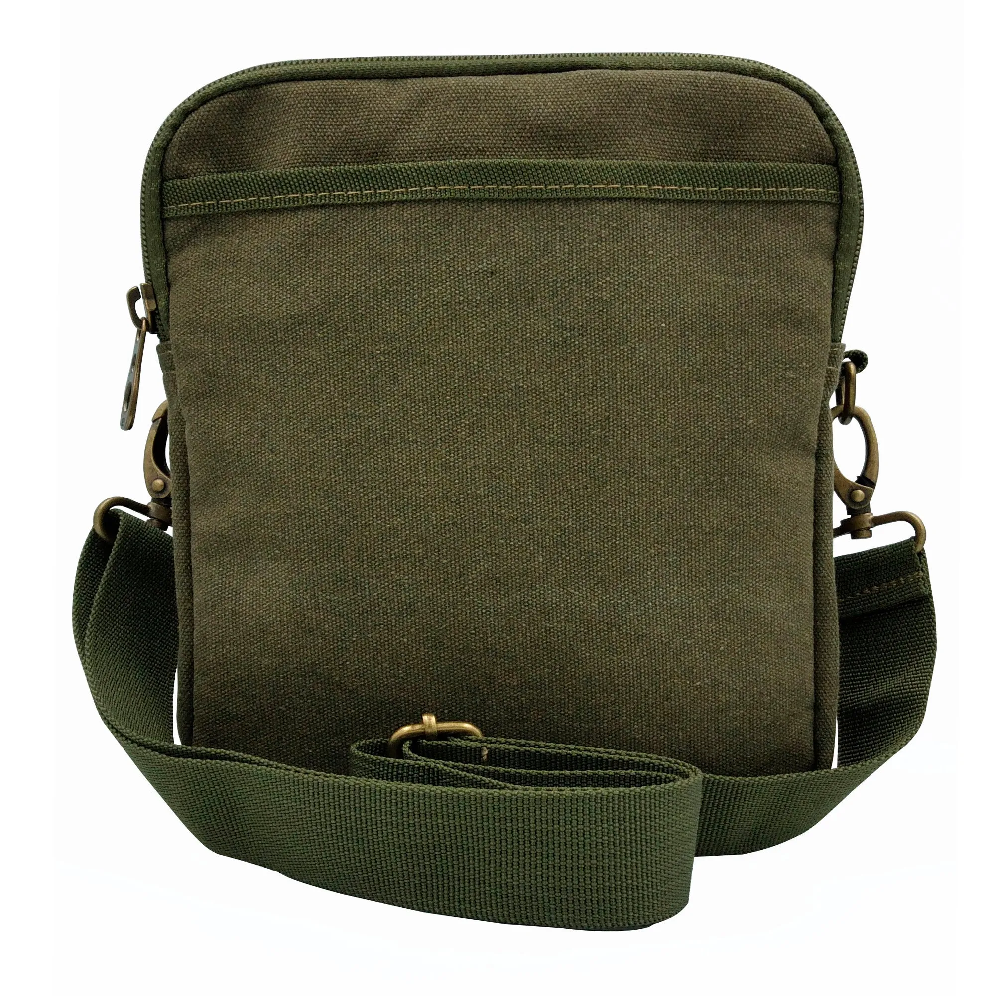 Canvas Messenger Bag - Green