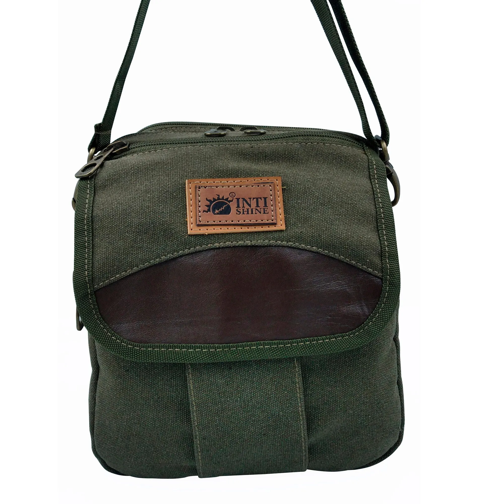 Canvas Messenger Bag - Green