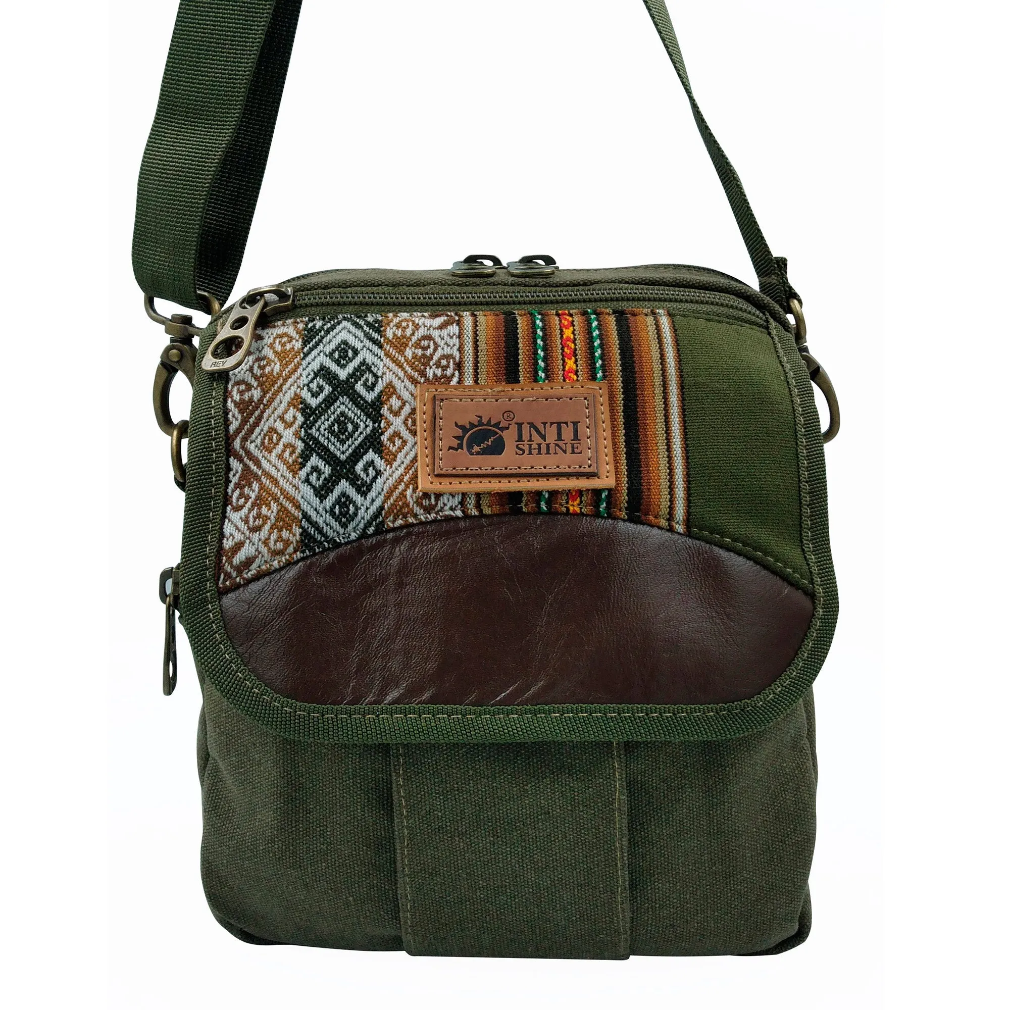Canvas Messenger Bag - Green