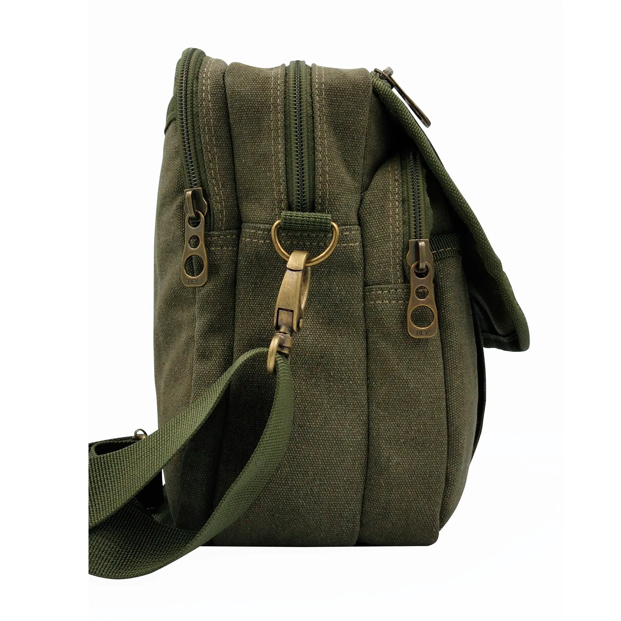 Canvas Messenger Bag - Green