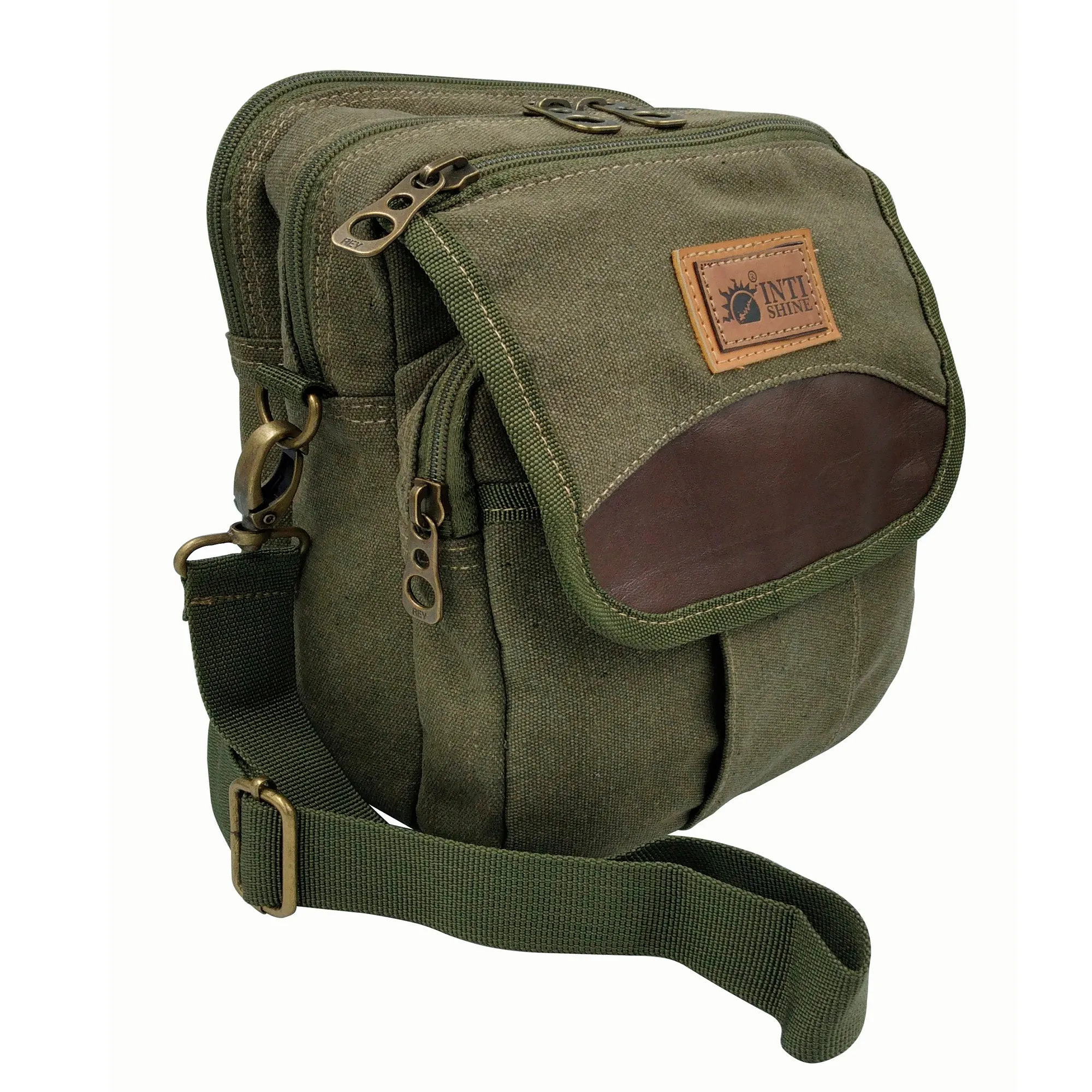 Canvas Messenger Bag - Green