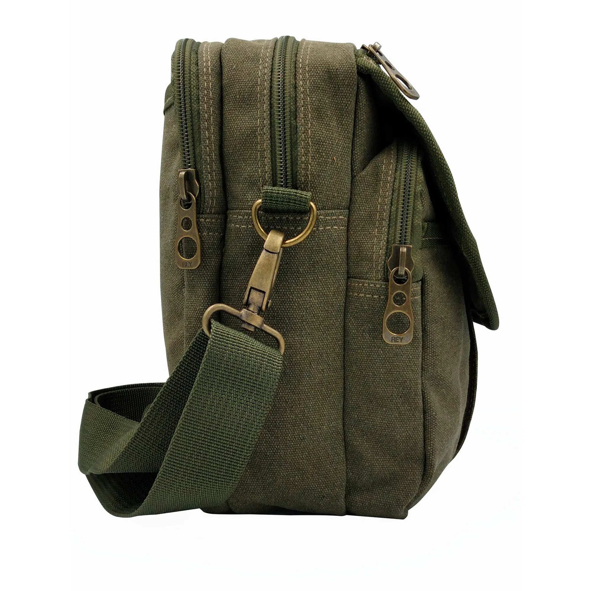 Canvas Messenger Bag - Green