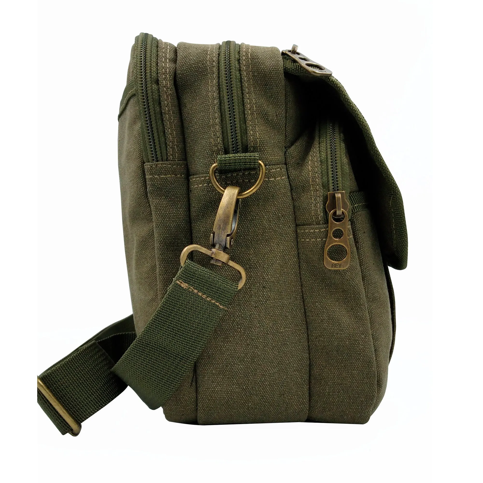 Canvas Messenger Bag - Green