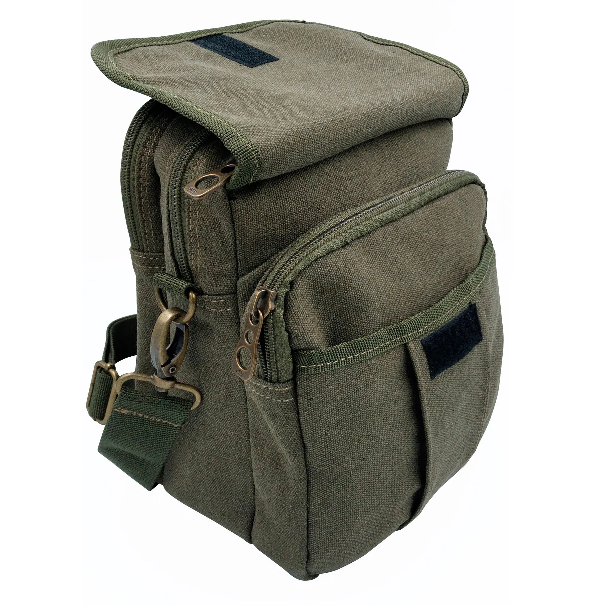 Canvas Messenger Bag - Green