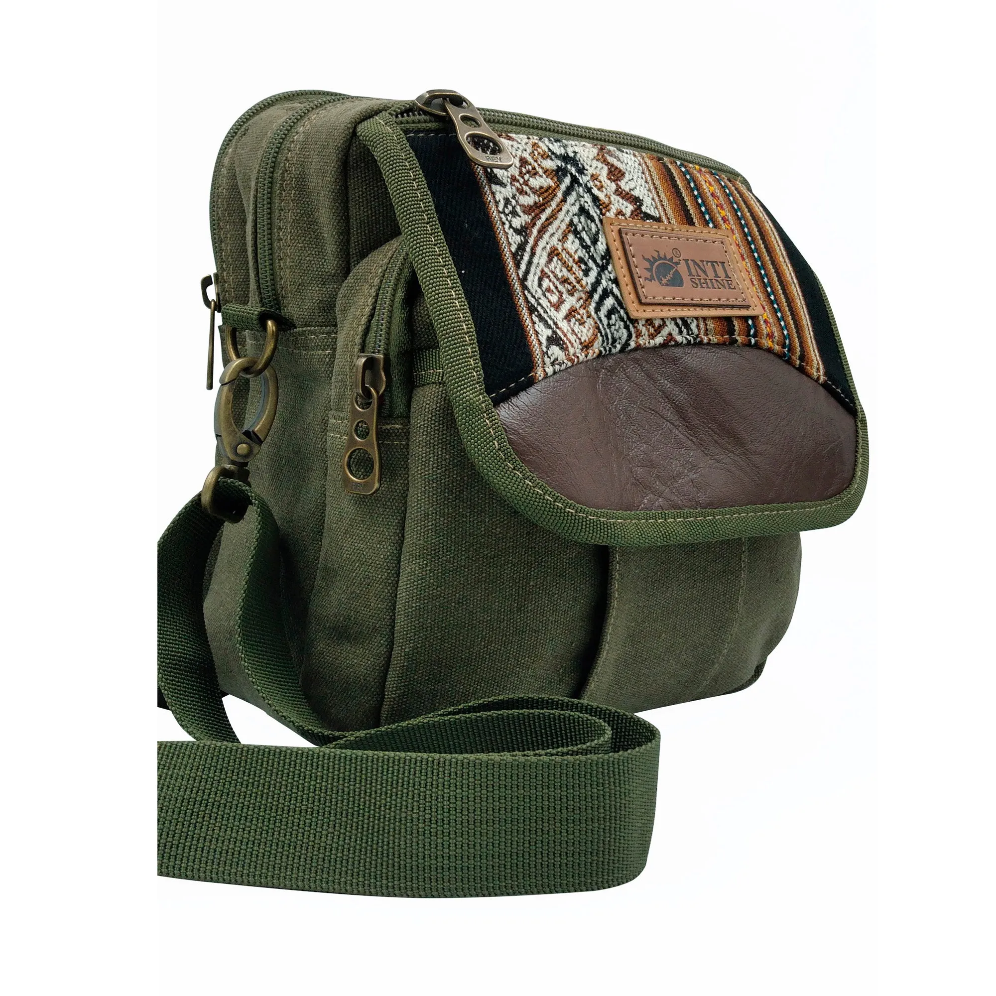 Canvas Messenger Bag - Green