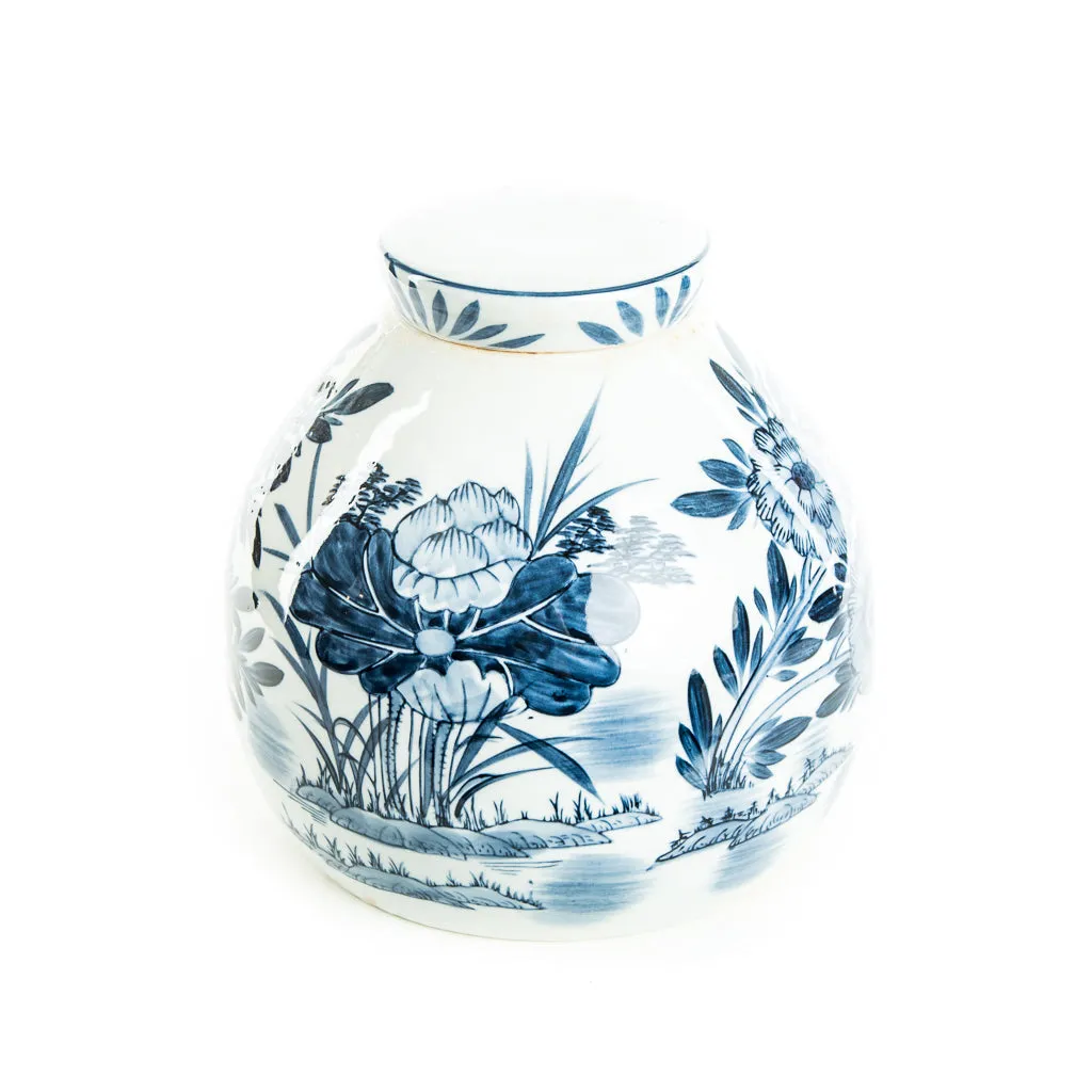 Distressed Stoneware Ginger Jar
