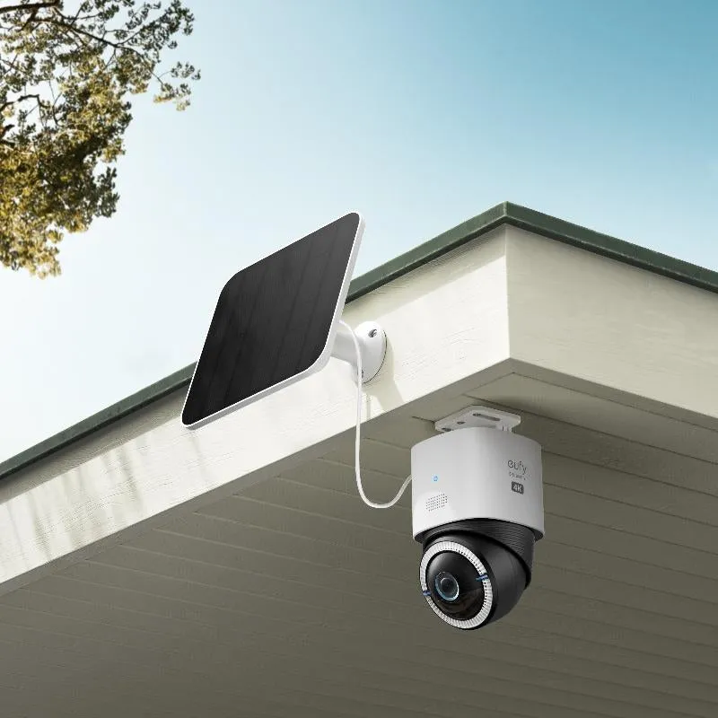Eufy Security 4G LTE Cam S330, 4K Cellular Solar Security Cameras Wireless Outdoor, Pan and Tilt, 4G and Wi-Fi Duo-Mode, AI Tracking, with SIM Card and 32GB SD Card Colorful Automatic