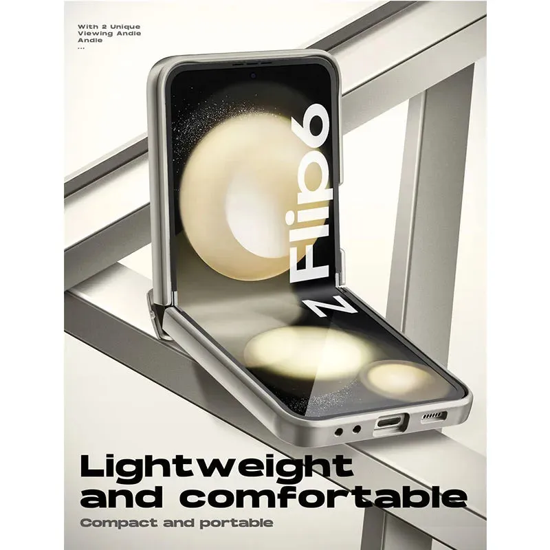 For Samsung Galaxy z Flip 6/5 Journey Full-body Shockproof Rugged Case with Built-in Screen Protector & Kickstand