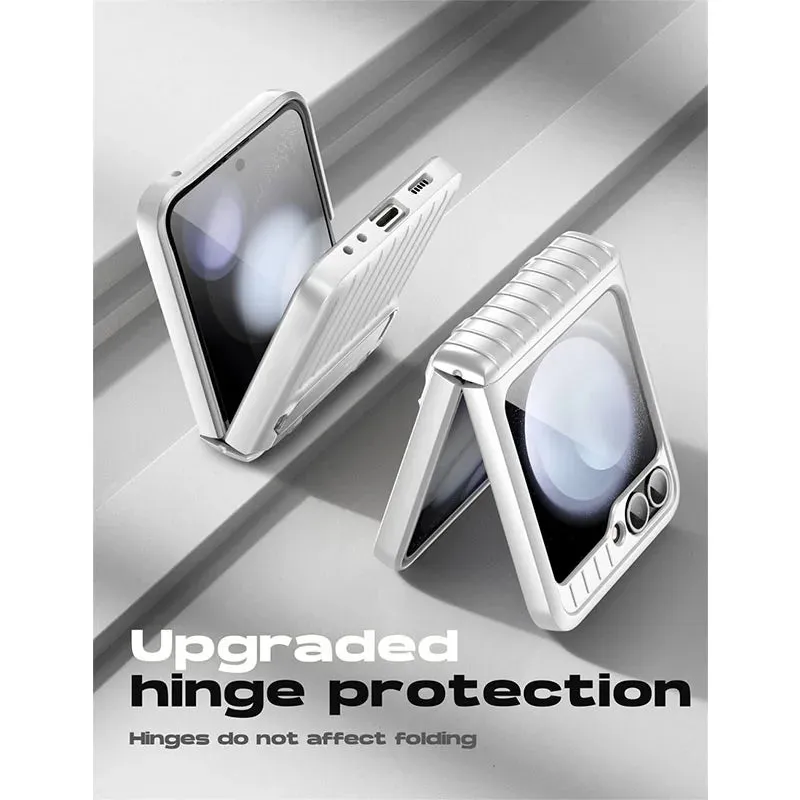 For Samsung Galaxy z Flip 6/5 Journey Full-body Shockproof Rugged Case with Built-in Screen Protector & Kickstand