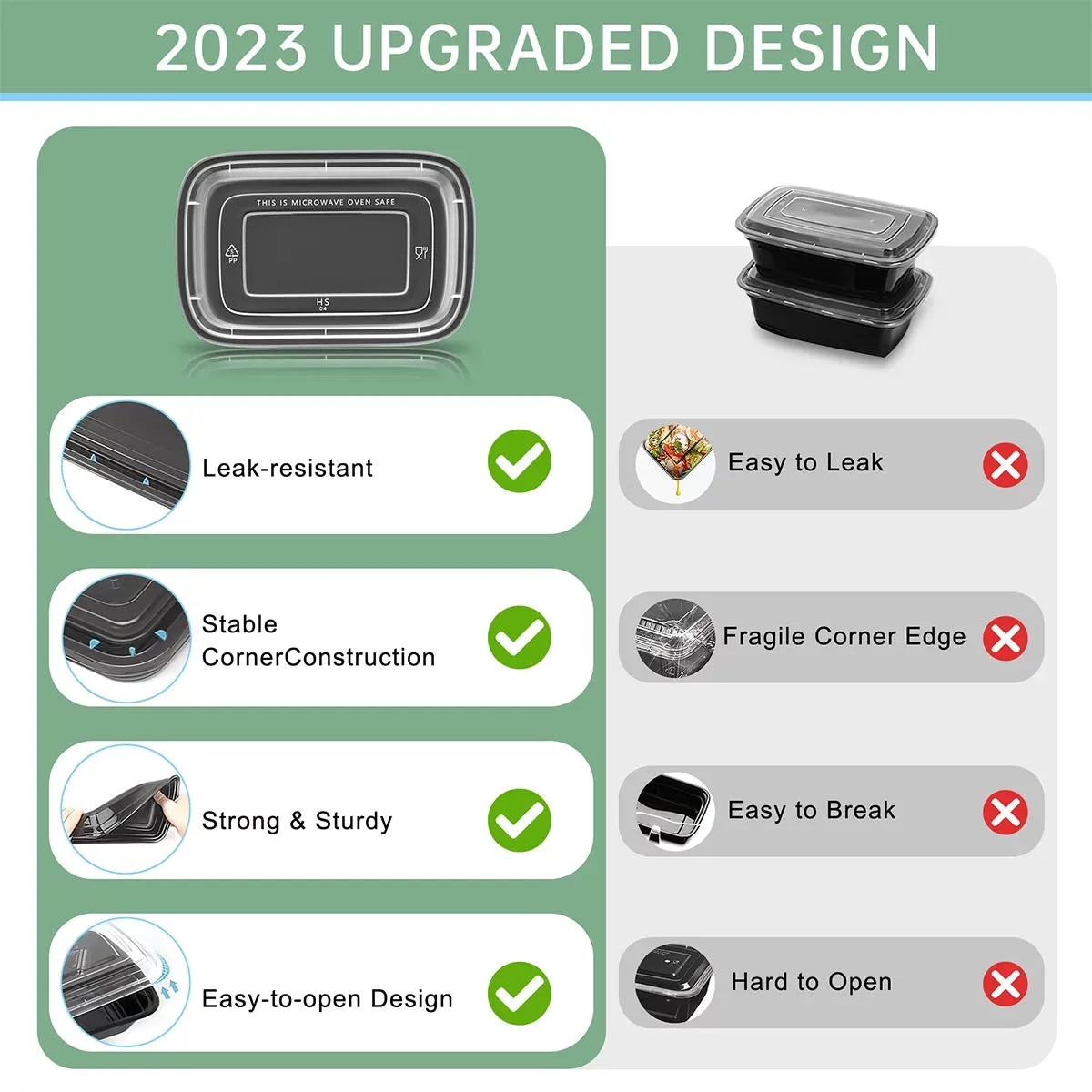 GPED 30 Pack Meal Prep Containers, 25oz Plastic Food Storage Containers With Lids To Go Containers, Bento Box Reusable BPA Free Lunch Boxes, Disposable Stackable, Microwave/Dishwasher/Freezer Safe