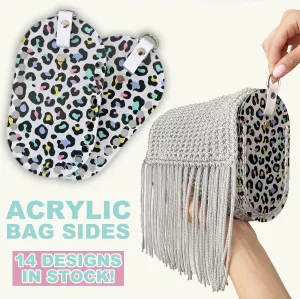 Handmade Acrylic Sides for Bag, 14 colors, 18x10 cm Handmade Acrylic Sides for Bag, 14 colors, 18x10 cm