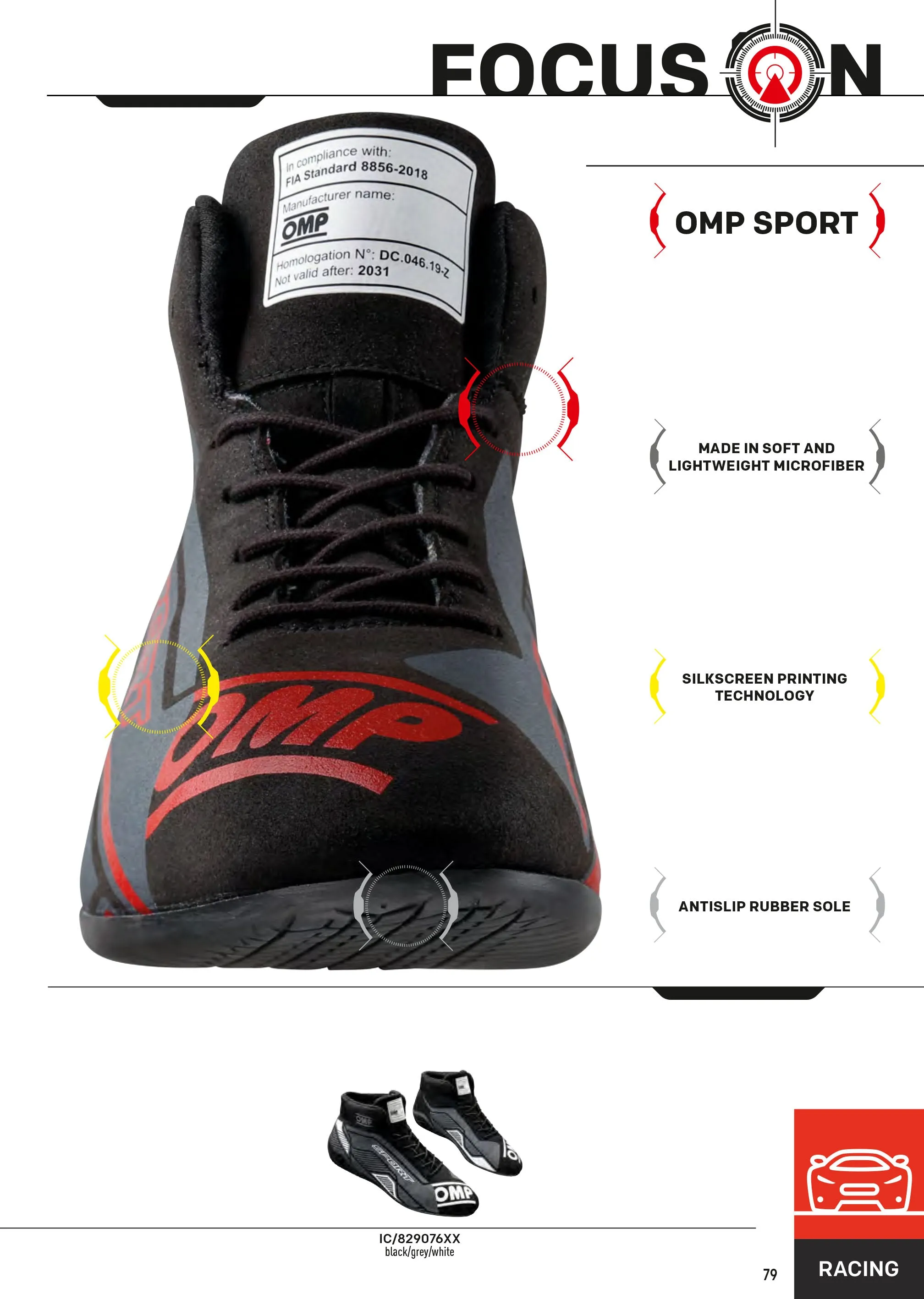 IC/829 OMP Sport-Rennstiefel