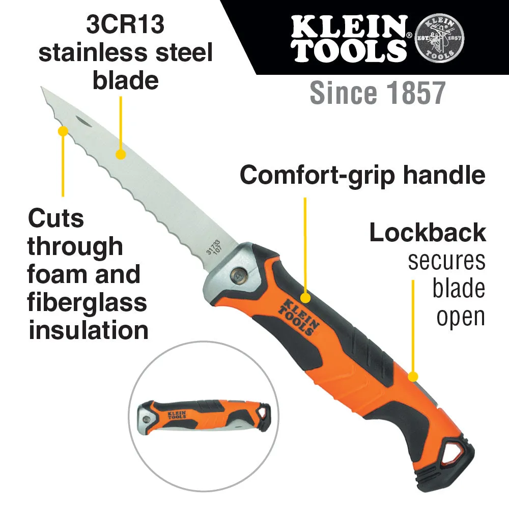 Insulation Cutter - Klein Tools Folding Insulation Cutter, 31733