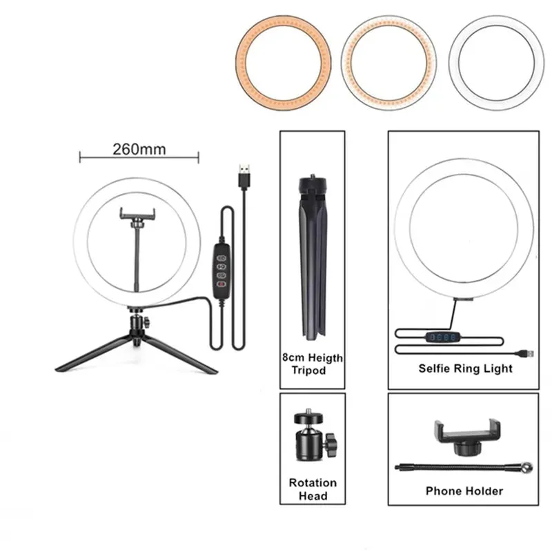 LED Selfie Ring Light Kit
