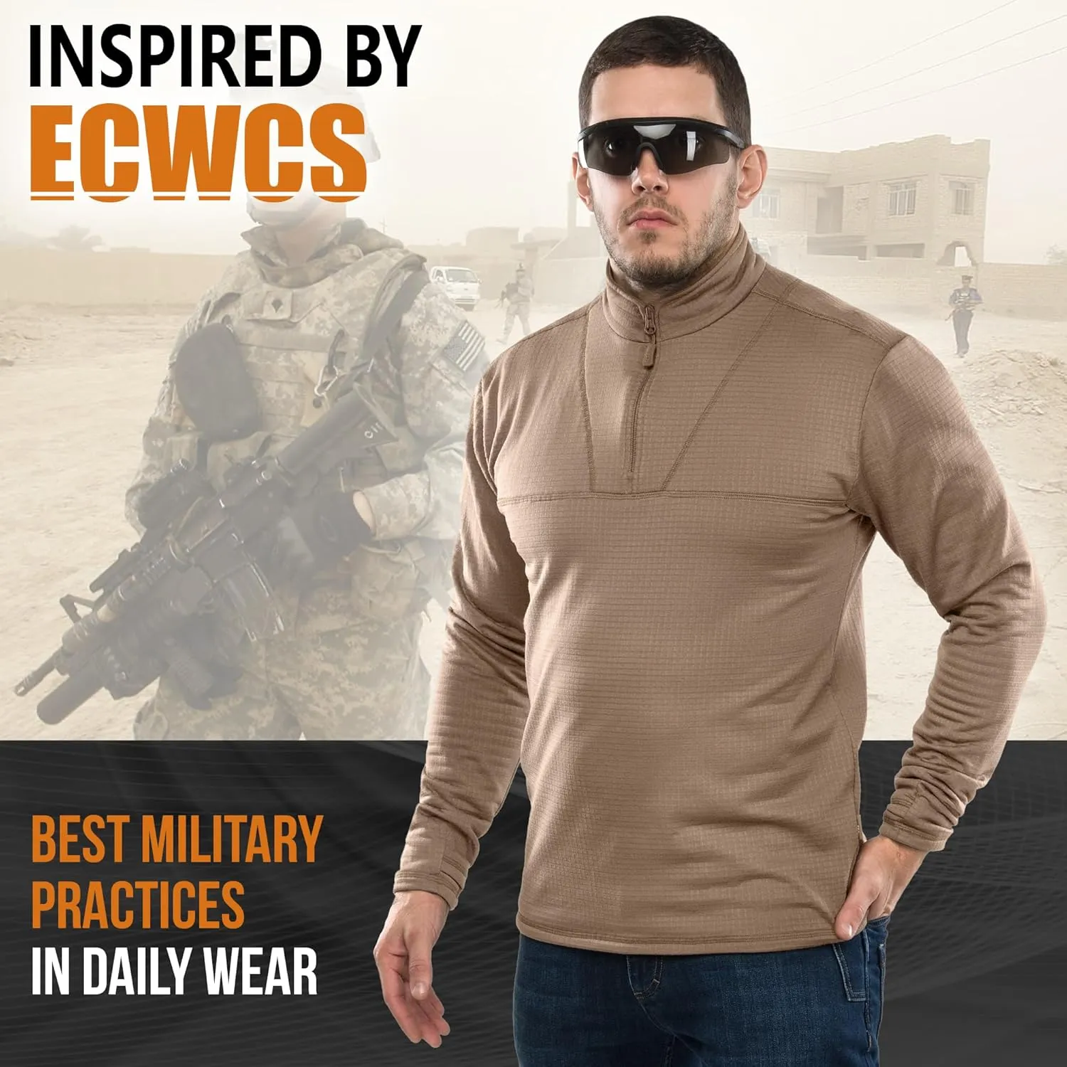 M-Tac Thermal Underwear for Men Fleece Lined Compression Shirt Delta Level 2