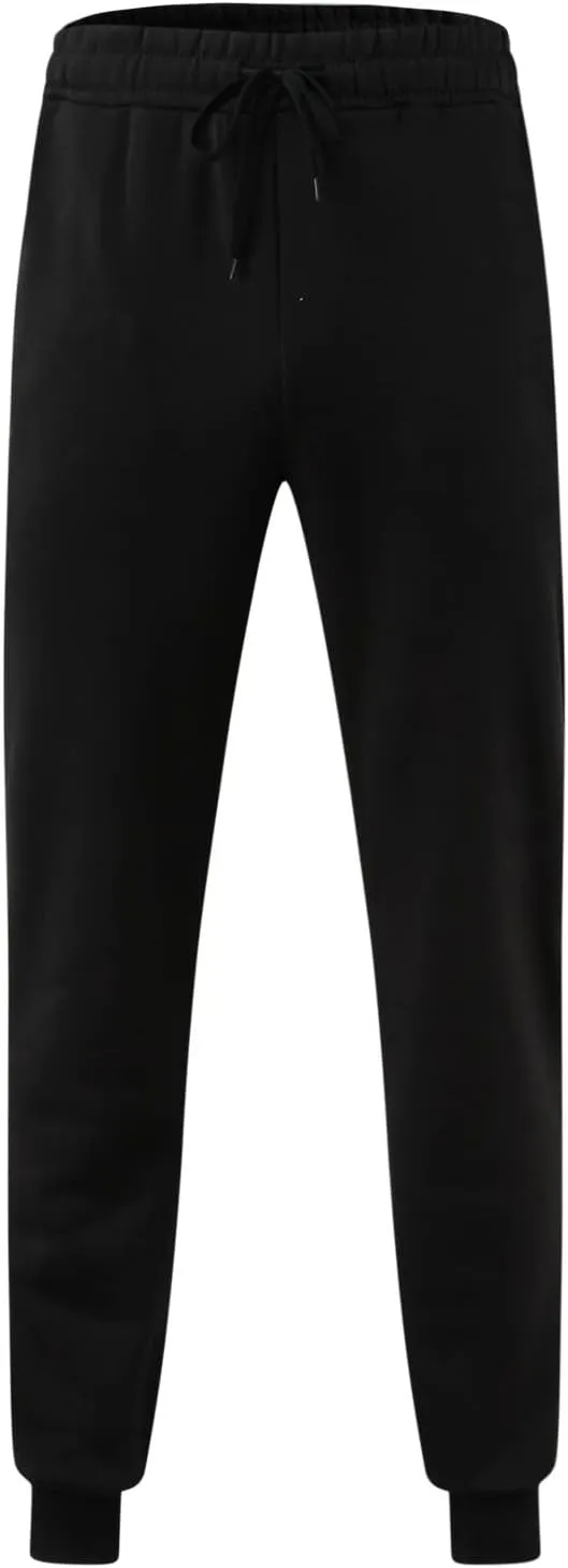 Mens Sweatpants with Pockets Sweatpants for Men Cargo Pants Fleece Joggers Elastic Waist Baggy Drawstring Trousers