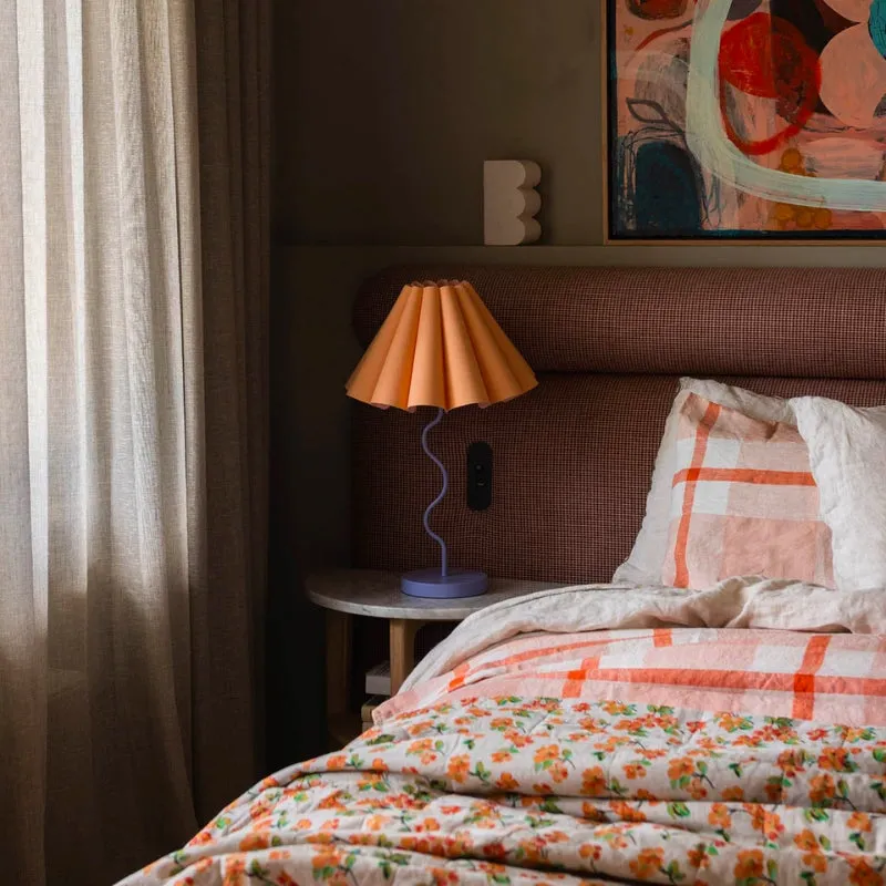 Paola & Joy | Cora Table Lamp - Peach/Purple