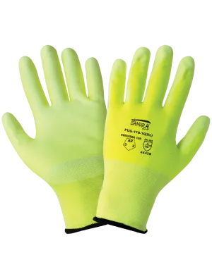 Samurai Glove® High-Visiblity PU Coated Cut, Abrasion, and Puncture Resistant Gloves - PUG-118