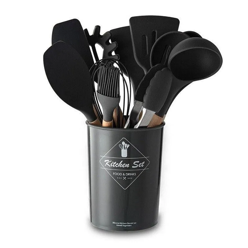 Silicone Kitchen Utensils Set with Box