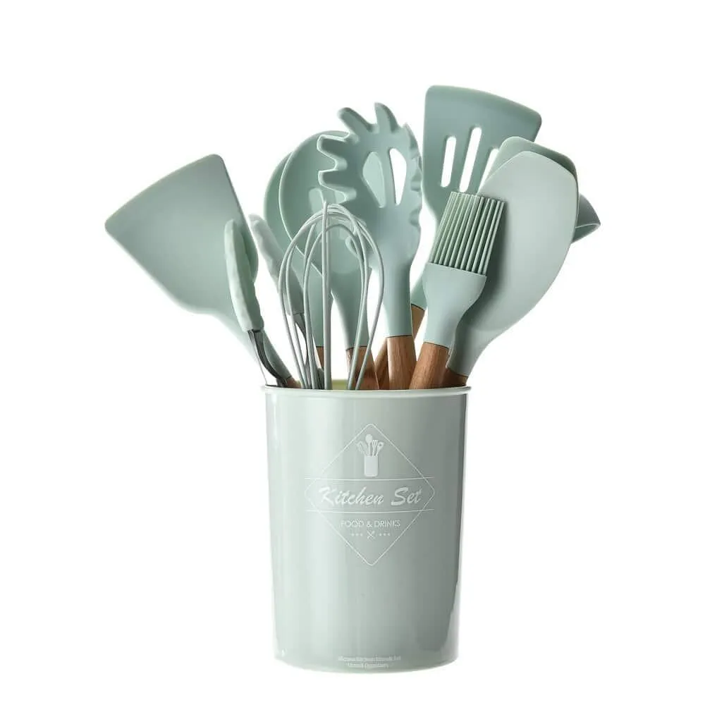Silicone Kitchen Utensils Set with Box