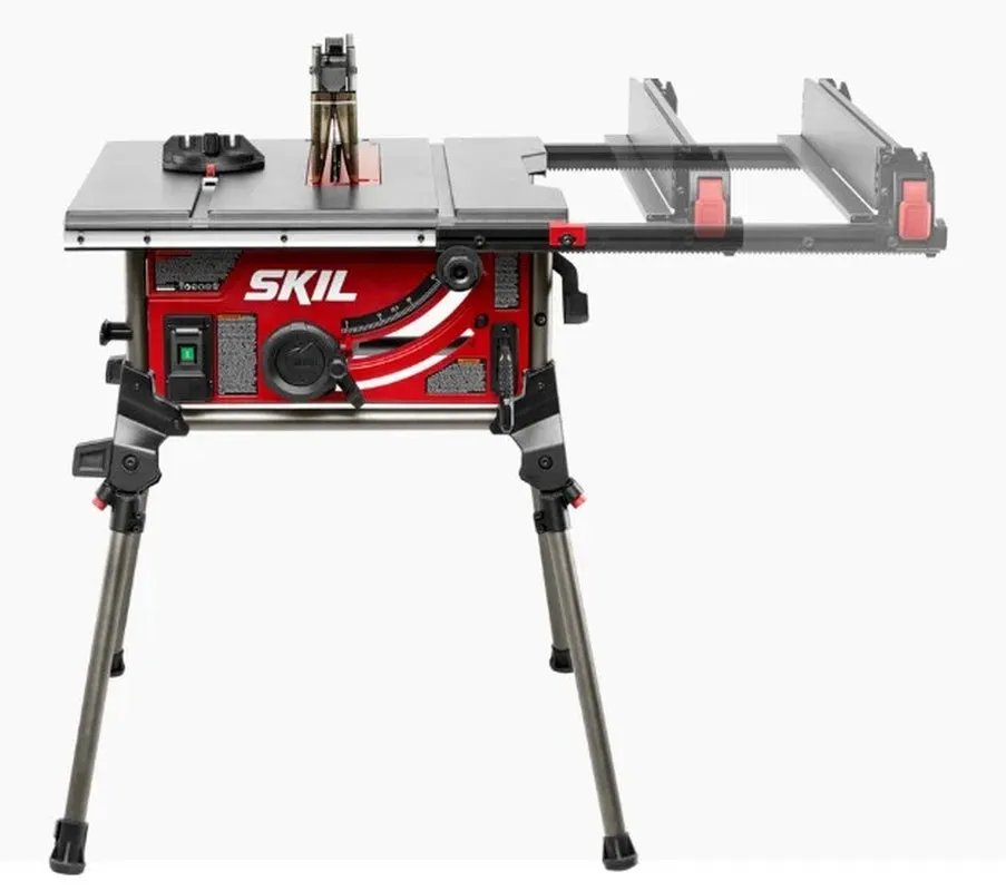 SKIL 15 Amp 10 inch Portable Jobsite Table Saw with Folding Stand, 24 Tooth Blade, Model  TS6307-00