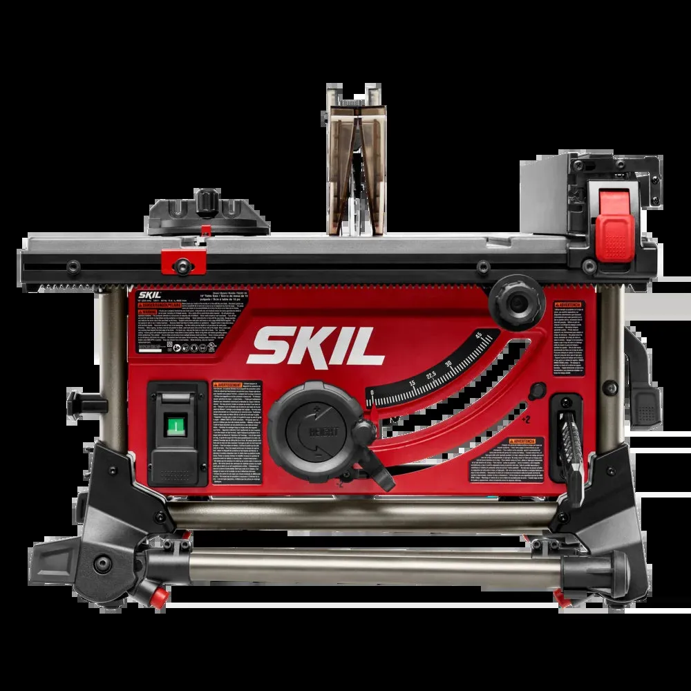 SKIL 15 Amp 10 inch Portable Jobsite Table Saw with Folding Stand, 24 Tooth Blade, Model  TS6307-00