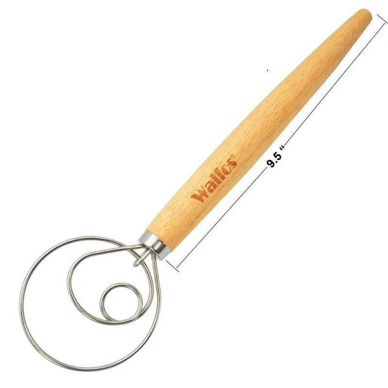Stainless Steel Danish Whisk with Wooden Handle