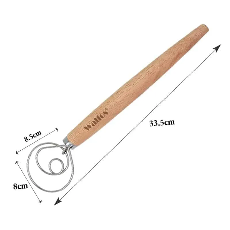 Stainless Steel Danish Whisk with Wooden Handle