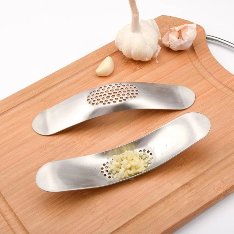 Stylish Stainless Steel Garlic Press