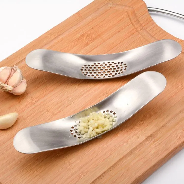 Stylish Stainless Steel Garlic Press
